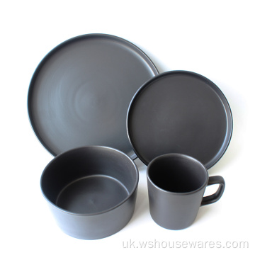 Гарячий продаж суцільного кольору глазурованого кам&#39;яного посуду керамічний посуд